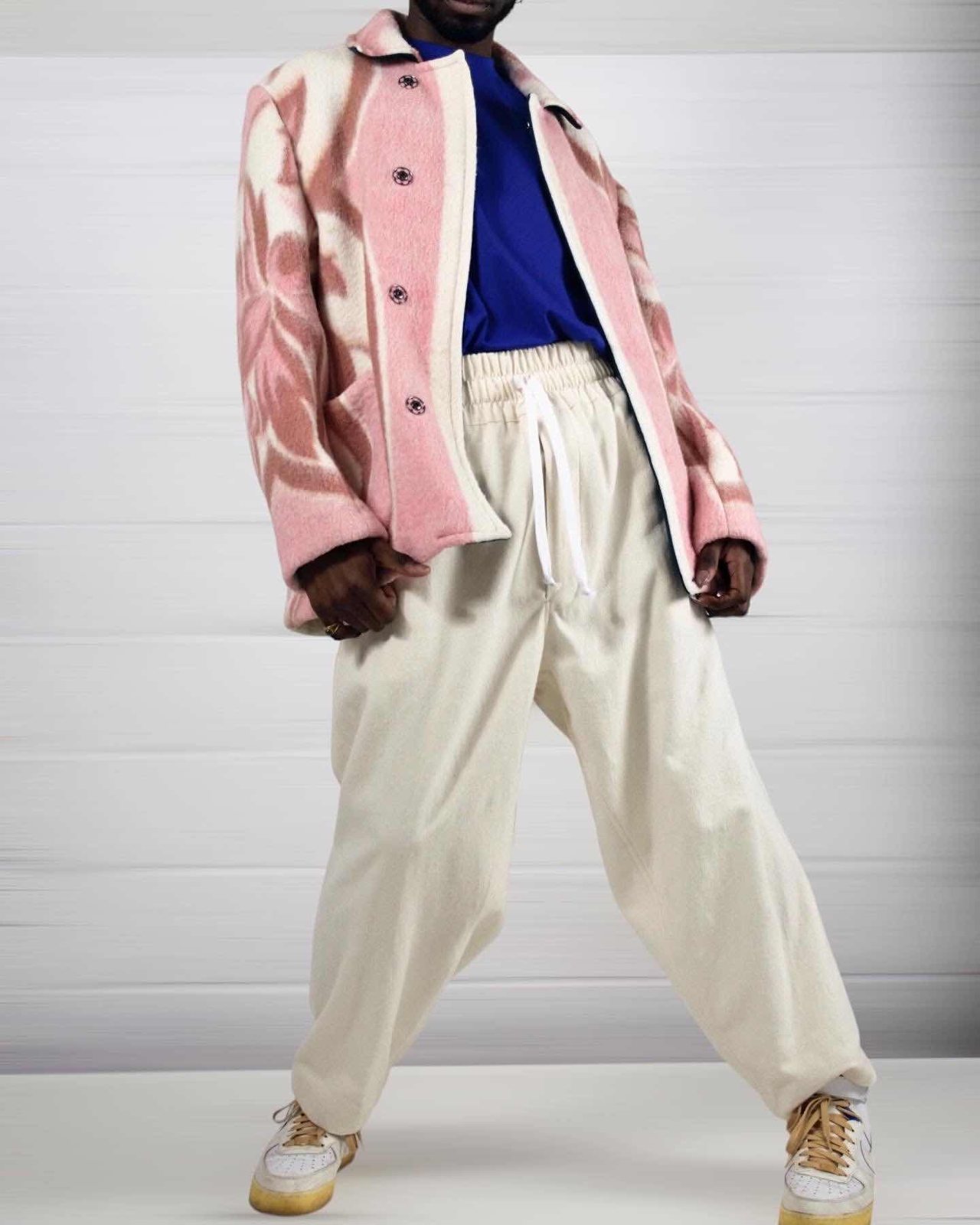 Manteau #BLANKET en laine issue d'une couverture réemployée