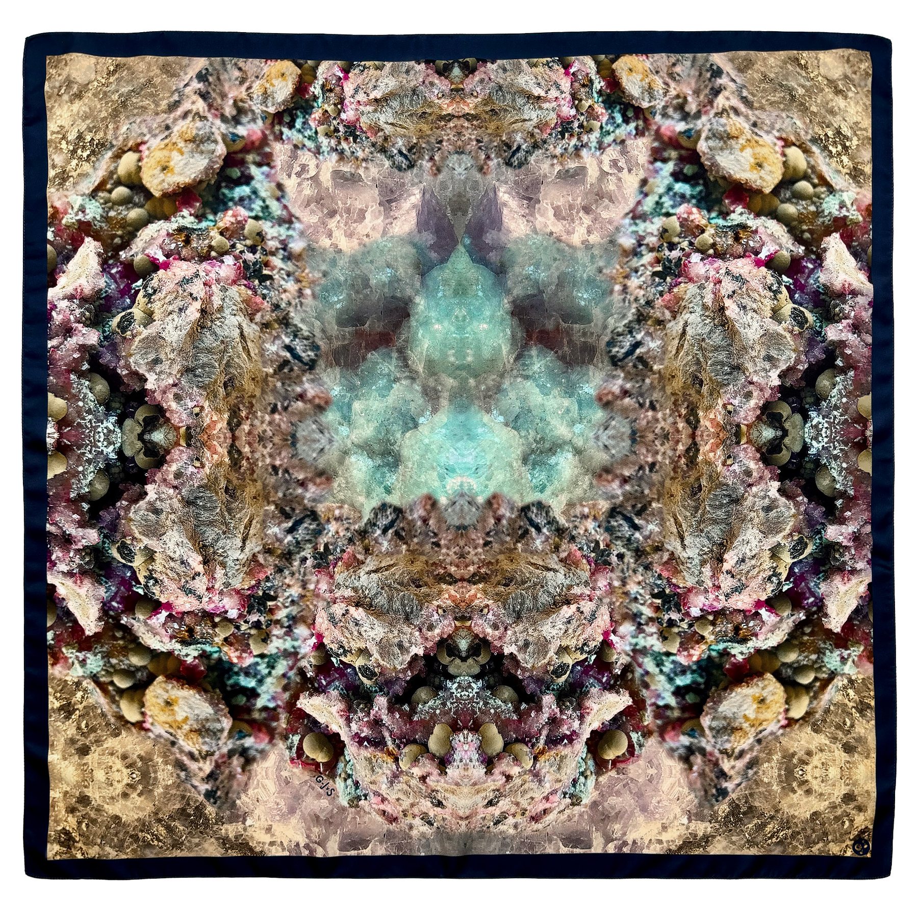 Céleste 90 — Square 87 × 87 cm — 100% silk